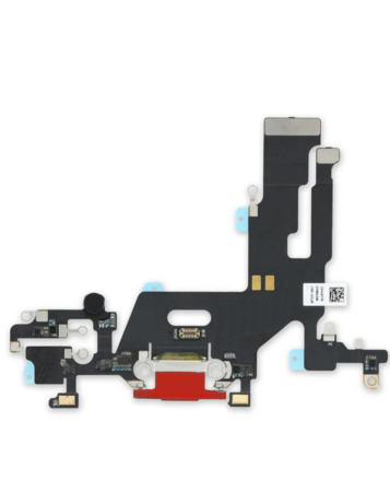 Stock up on the iPhone 11 charging port flex cable in red, OEM pull.
