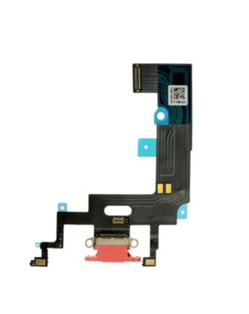 Buy the Charging Port Flex Cable for iPhone XR in coral, OEM pull.