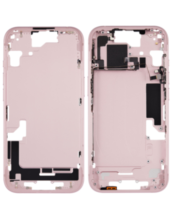 Middle Frame with Small Parts for iPhone 15 (PINK) (US Version) (OEM Pull B Grade)
