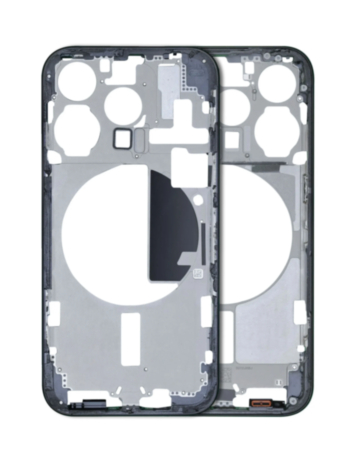 Middle Frame with Small Parts for iPhone 15 Pro (BLUE TITANIUM) (US Version) (OEM Pull B Grade)
