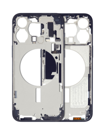 Middle Frame with Small Parts for iPhone 15 Pro Max (BLUE TITANIUM) (US Version) (OEM Pull A Grade)