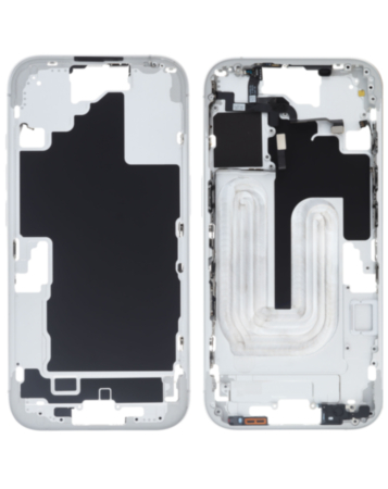 Middle Frame with Photo Capture Button and Small Parts for iPhone 16 (WHITE) (International Version) (OEM Pull A Grade)