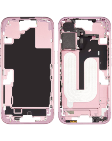 Middle Frame with Photo Capture Button and Small Parts for iPhone 16 (PINK) (US Version) (OEM Pull A Grade)