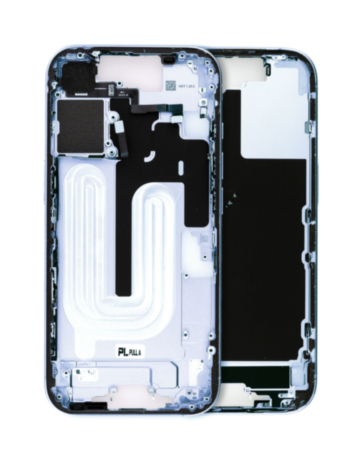 Middle Frame with Small Parts for iPhone 17 (MIST BLUE) (US Version) (OEM Pull A Grade)
