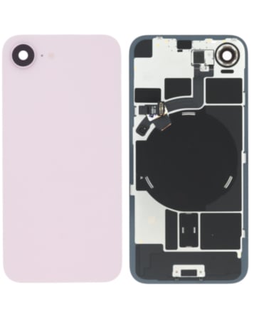 Back Glass with Frame and Wireless NFC Charging Flex and MagSafe Magnet for iPhone 17e (SOFT PINK) (OEM Pull A Grade)
