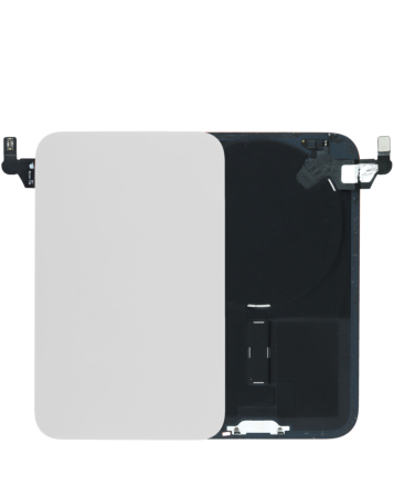  Back Glass with MagSafe Magnet & NFC & Flashlight Flex for iPhone 17 Pro (SILVER) (OEM Pull B Grade)