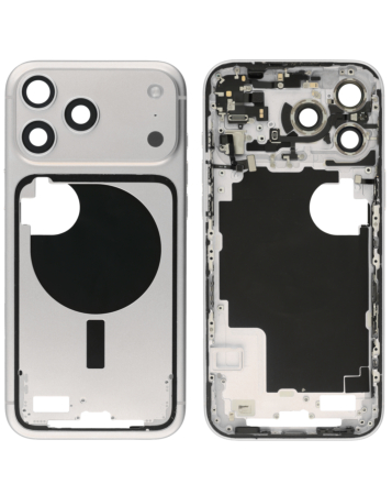 Middle Frame with Small Parts for iPhone 17 Pro Max (SILVER) (International Version) (OEM Pull A Grade)