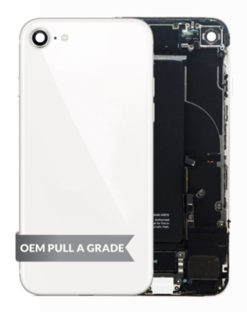Back Housing Frame with Small Components Pre-Installed for iPhone SE (2022) (STARLIGHT) (OEM Pull A Grade) (Only Ground Shipping)