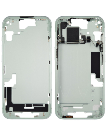 Buy the Middle Frame with Small Parts for iPhone 15, Green, US Version, OEM Pull B Grade.
