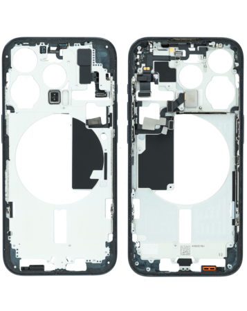 Grab the wholesale deals on the Middle Frame with Small Parts for iPhone 15 Pro in Blue Titanium, International Version, OEM Pull B Grade.
