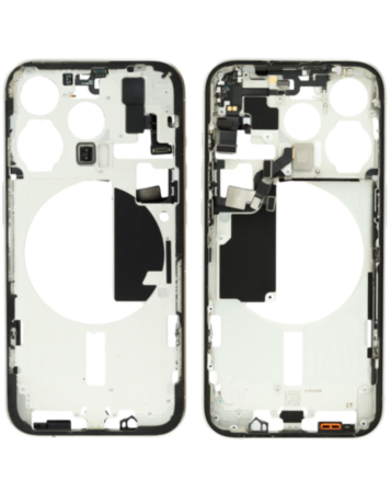 Middle Frame with Small Parts for iPhone 15 Pro (WHITE TITANIUM) (International Version)