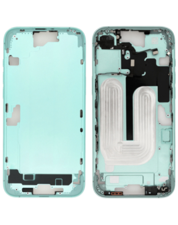 Middle Frame with Photo Capture Button and Small Parts for iPhone 16 Plus (TEAL) (International Version) (OEM Pull B Grade)