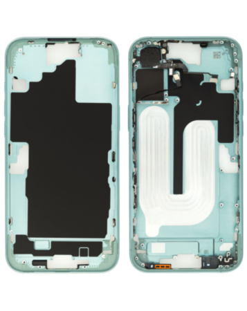 Middle Frame with Photo Capture Button and Small Parts for iPhone 16 Plus (TEAL) (US Version) (OEM Pull B Grade)