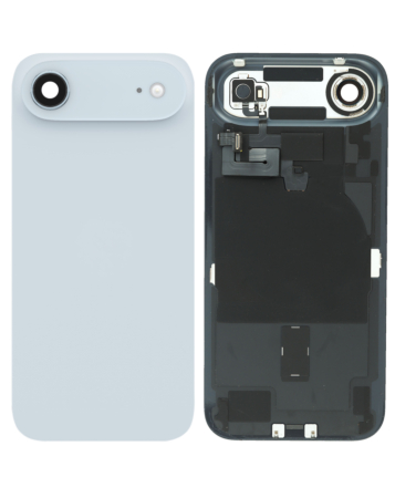 Back Glass with Frame and Wireless NFC Charging Flex and MagSafe Magnet for iPhone Air (SKY BLUE) (OEM Pull B Grade)