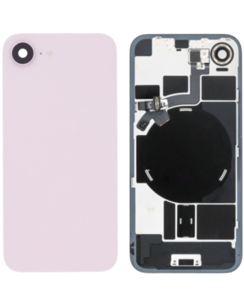 Back Glass with Frame and Wireless NFC Charging Flex and MagSafe Magnet for iPhone 17e (SOFT PINK) (OEM Pull B Grade)