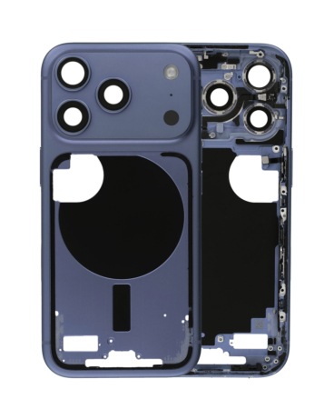 Middle Frame with Small Parts for iPhone 17 Pro (DEEP BLUE) (US Version) (OEM Pull B Grade)