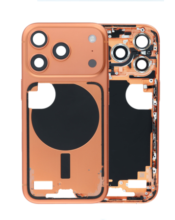 Middle Frame with Small Parts for iPhone 17 Pro (COSMIC ORANGE) (US Version) (OEM Pull B Grade)