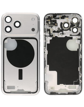 Middle Frame with Small Parts for iPhone 17 Pro Max (SILVER) (International Version) (OEM Pull B Grade)