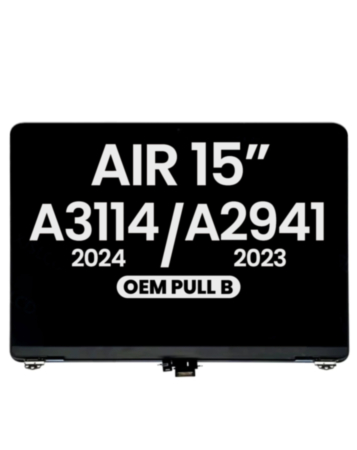 LCD Assembly (SPACE GRAY) (OEM Pull B Grade) for Macbook Air 15" (A3114 / 2024) / (A2941 / Mid 2023)