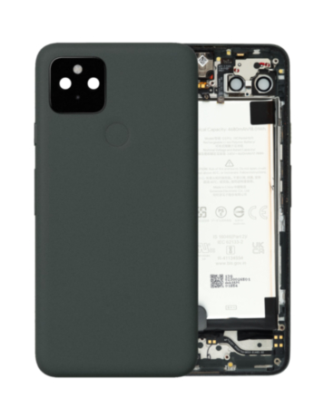 Google Pixel 5A Back Housing Frame w/ Small Components Pre-Installed (GREEN) (OEM Pull B Grade) (Only Ground Shipping)