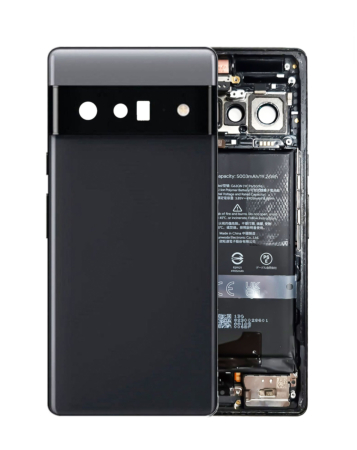Frame with Small Parts Pre-Installed for Google Pixel 6 Pro (STORMY BLACK) (OEM Pull C Grade) (Only Ground Shipping)