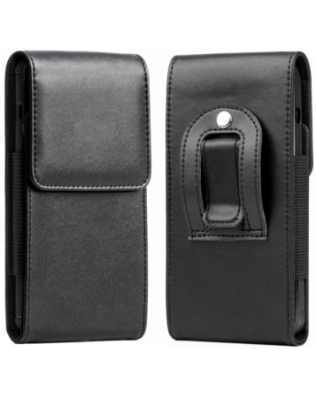 Vertical 6.9" Phone Pouch Case - BLACK (Only Ground Shipping)