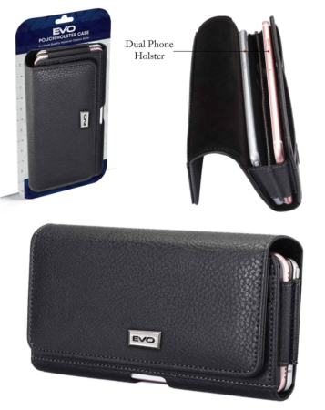 EVO 6.9" Horizontal Pouch with Belt Clip - BLACK (Only Ground Shipping)