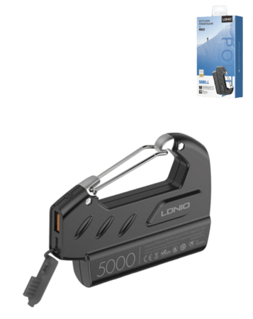 LDNIO PR522 Keychain Power Bank (5000 mAh / 10W) (Only Ground Shipping)