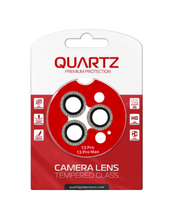 Grab the wholesale deals on the QUARTZ HD Tempered Diamonds Metal Ring for iPhone 13 Pro Max 13 Pro Back Camera GOLD.
