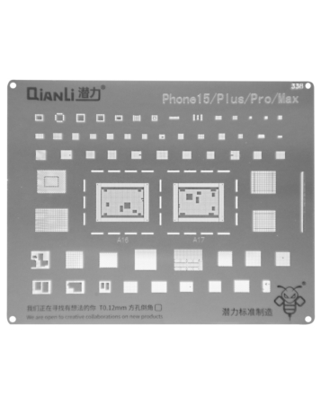 Order the QianLi Bumblebee Q338 stencil for iPhone 15, 15 Plus, 15 Pro, and 15 Pro Max.