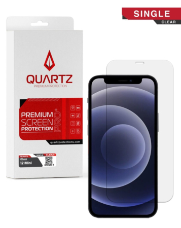 QUARTZ Clear Tempered Glass for iPhone 12 Mini (Single Pack)