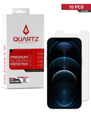 Shop the QUARTZ Clear Tempered Glass for iPhone 12 Pro Max Pack of 10.






