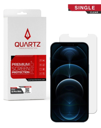 Buy the QUARTZ Clear Tempered Glass for iPhone 12 Pro Max Single Pack.






