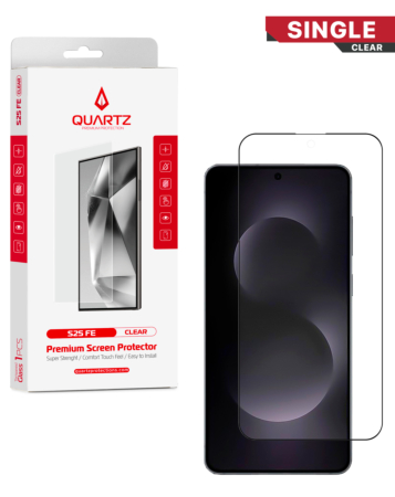 QUARTZ Clear Tempered Glass for Galaxy S25 FE / S26 FE (Single Pack)