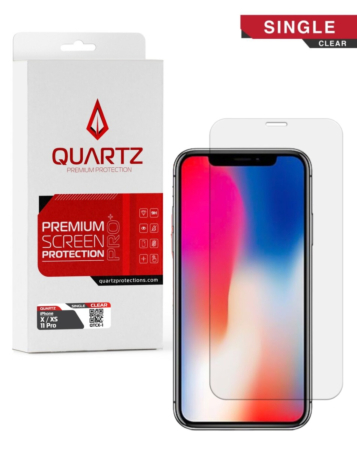 QUARTZ Clear Tempered Glass for iPhone X / XS / 11 Pro (Single Pack)