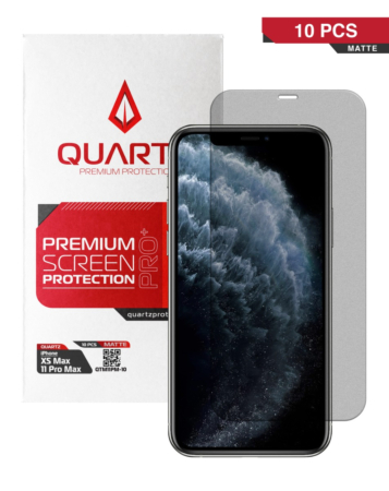 QUARTZ Matte Tempered Glass for iPhone XS Max / 11 Pro Max (Pack of 10)