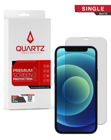 QUARTZ Matte Tempered Glass for iPhone 12 / 12 Pro (Single Pack)