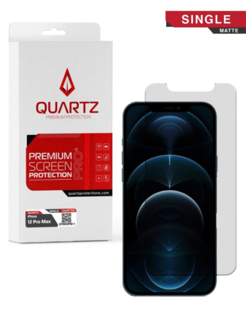 Purchase the QUARTZ Matte Tempered Glass for iPhone 12 Pro Max Single Pack.






