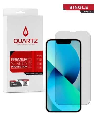 QUARTZ Matte Tempered Glass for iPhone 13 Mini (Single Pack)