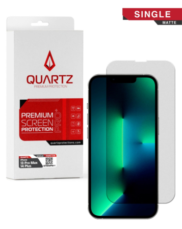 QUARTZ Matte Tempered Glass for iPhone 13 Pro Max / 14 Plus (Single Pack)