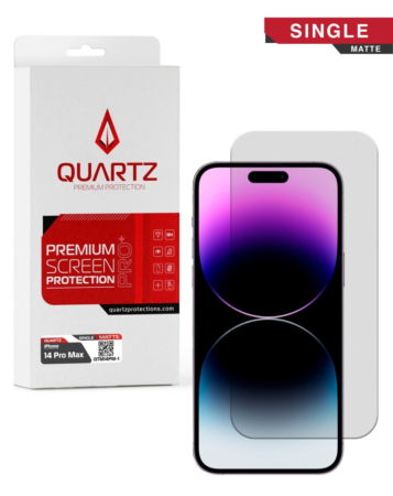 QUARTZ Matte Tempered Glass for iPhone 14 Pro Max (Single Pack)