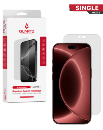 QUARTZ Matte Tempered Glass for iPhone 18 Pro Max (Single Pack)