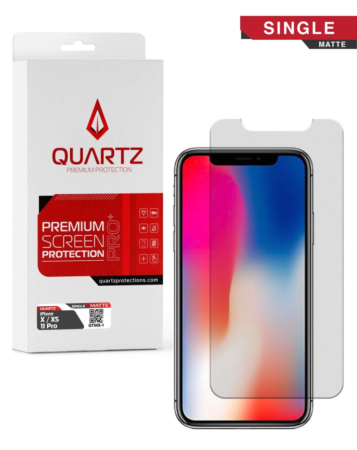 QUARTZ Matte Tempered Glass for iPhone X / XS / 11 Pro (Single Pack)