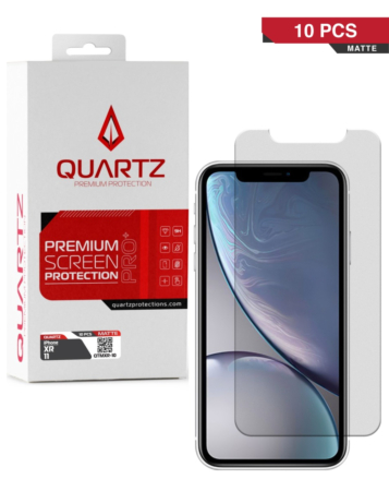 QUARTZ Matte Tempered Glass for iPhone XR / 11 (Pack of 10)