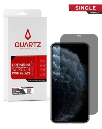 QUARTZ Privacy Tempered Glass for iPhone XS Max / 11 Pro Max (Single Pack)