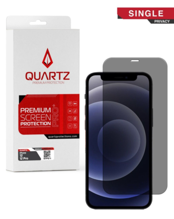 QUARTZ Privacy Tempered Glass for iPhone 12 / 12 Pro (Single Pack)