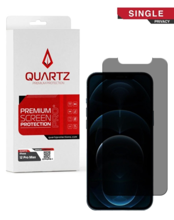 Stock up on the QUARTZ Privacy Tempered Glass for iPhone 12 Pro Max Single Pack.






