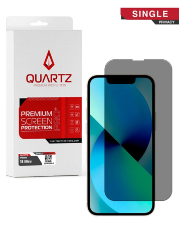 QUARTZ Privacy Tempered Glass for iPhone 13 Mini (Single Pack)