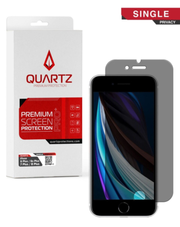 QUARTZ Privacy Tempered Glass for iPhone 8 Plus / 7 Plus / 6s Plus / 6 Plus (Single Pack)