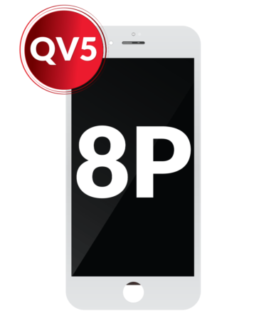 LCD Assembly with Steel Plate for iPhone 8 Plus (WHITE) (Aftermarket / QV5)